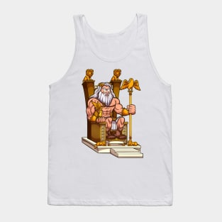 Zeus On Throne Tank Top